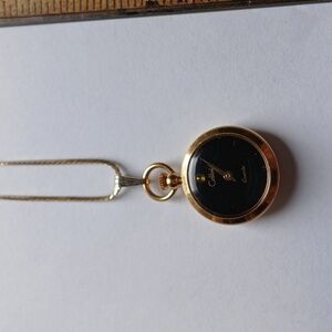 Vintage Goldtone Costume jewelry necklace with watch